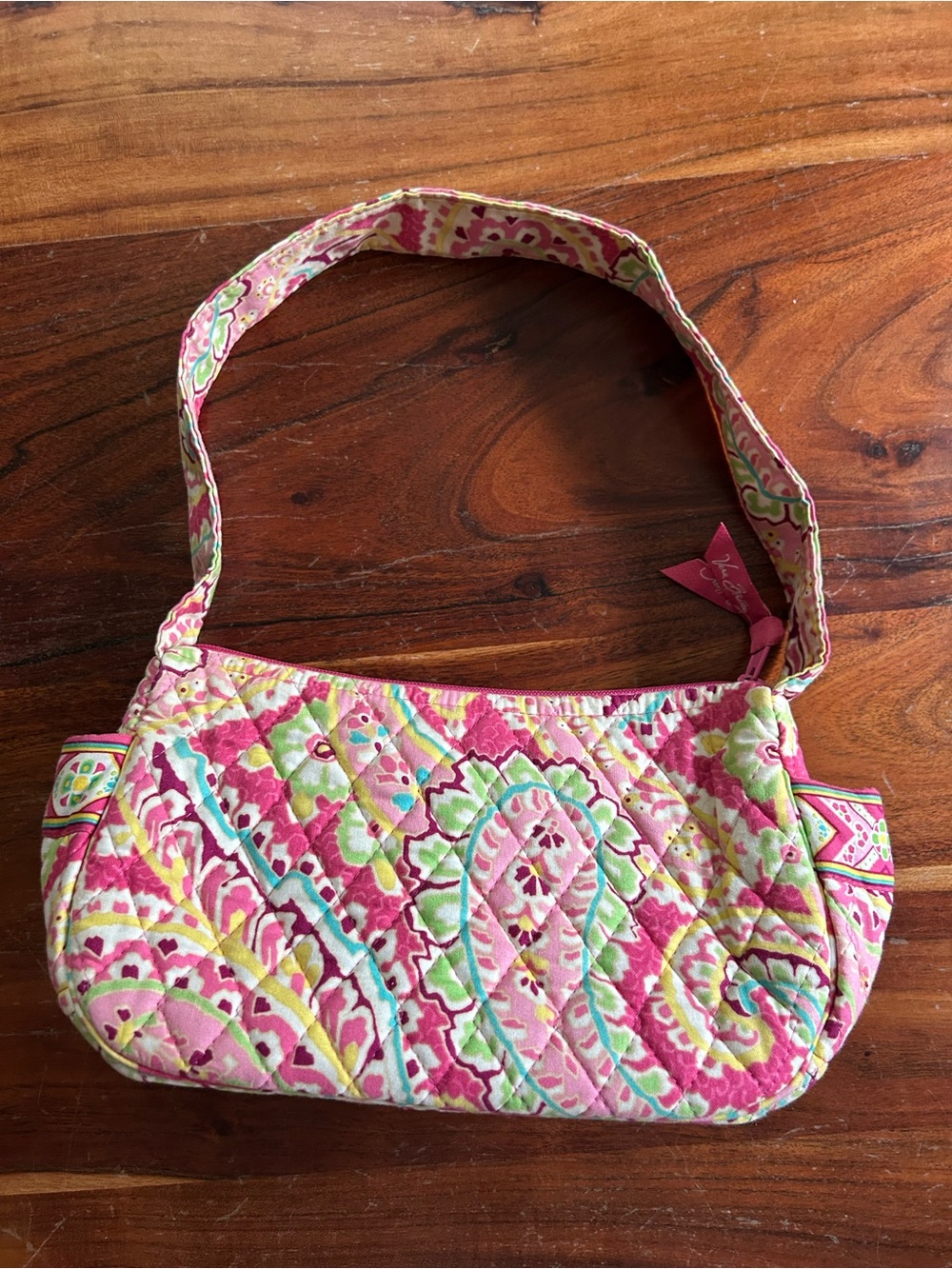 Vintage Vera Bradley small shoulder bag retired Capri Melon paisley print